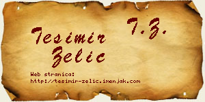 Tešimir Zelić vizit kartica